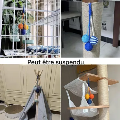 ZooVenture Jouets balles de sisal pour chats