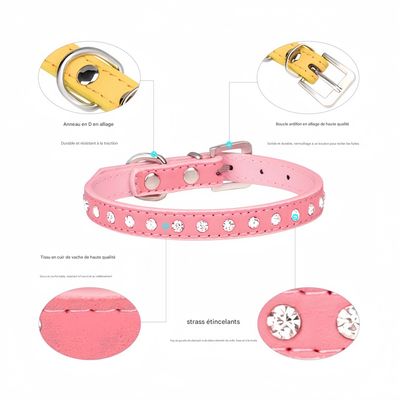 FurryFusion Colliers pour chats et chiens en diamant