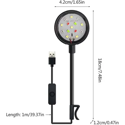 ZooVenture Lumière LED USB pour mini aquarium