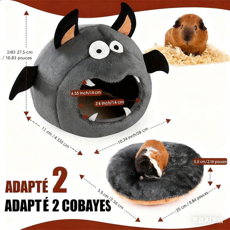 IntiMeg Maison pour cochon d'Inde - Style d'Halloween