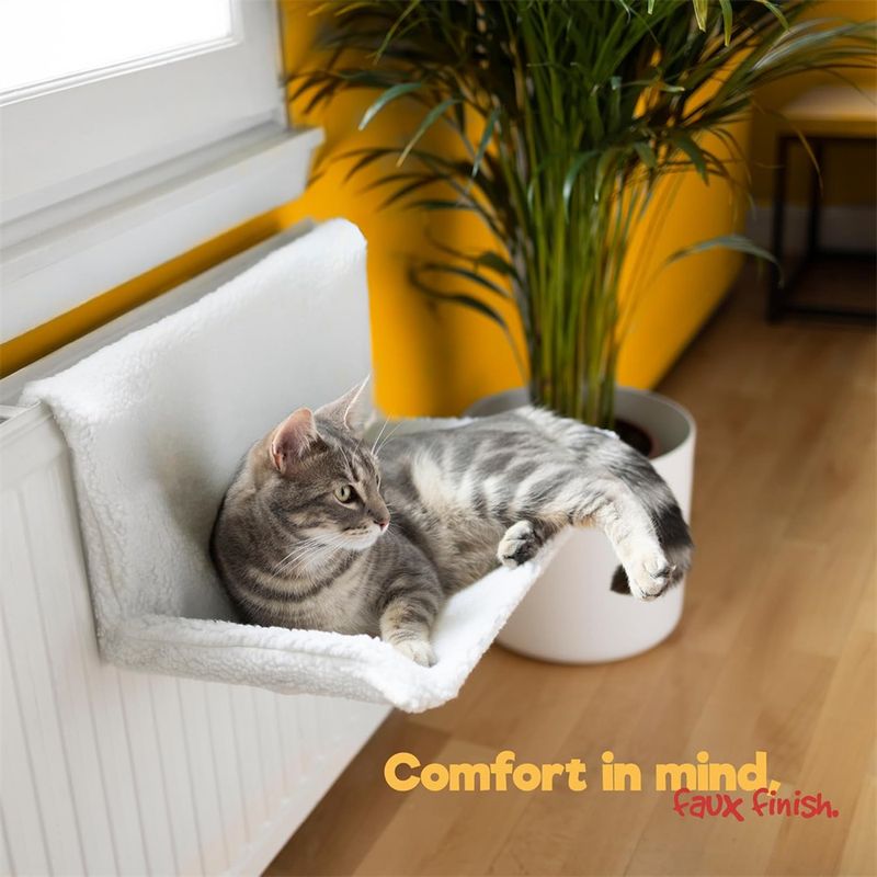 IntiMeg Hamac de radiateur pour chat,Blanc