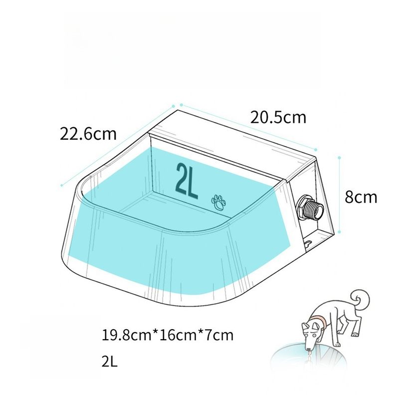 IntiMeg Gamelle d'eau adapté aux chats, chiens et animaux de la ferme
