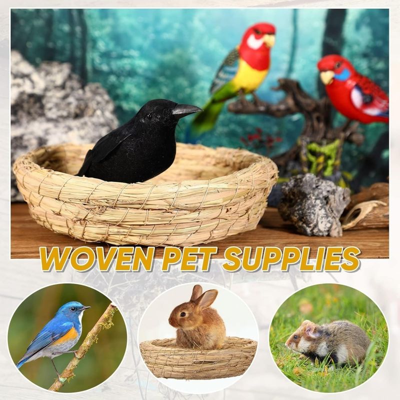 ZooVenture Nid d'élevage en paille pour oiseaux