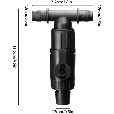 ZooVenture Connecteur en T avec valve pour aquarium