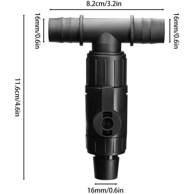 ZooVenture Connecteur en T avec valve pour aquarium