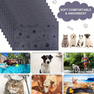 IntiMeg Serviette de bain pour animaux de compagnie 60 x 100 cm