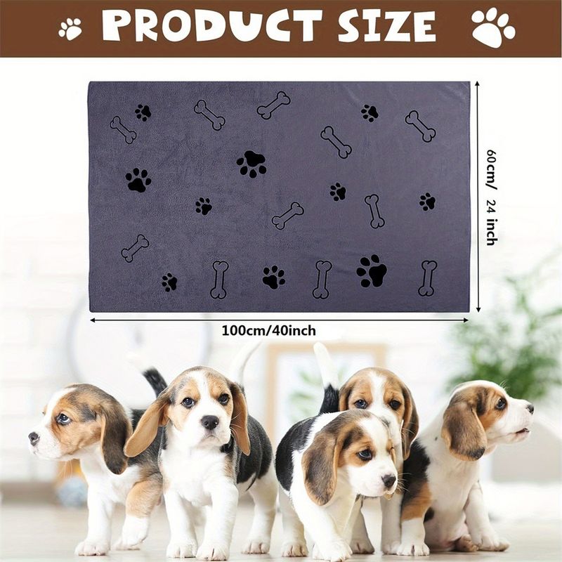 IntiMeg Serviette de bain pour animaux de compagnie 60 x 100 cm