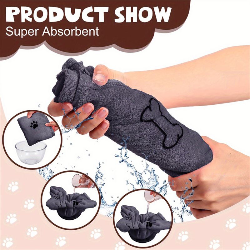 IntiMeg Serviette de bain pour animaux de compagnie 60 x 100 cm