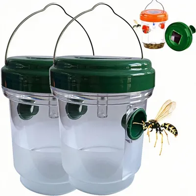 ZooVenture Lot de 2 Pièges à mouches LED solaires pour extérieur ZooVenture Lot de 2 Pièges à mouches LED solaires pour extérieur