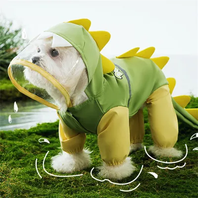 IntiMeg Regenmantel für Hunde in Dinosaurierform IntiMeg Regenmantel für Hunde in Dinosaurierform