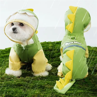 IntiMeg Regenmantel für Hunde in Dinosaurierform IntiMeg Regenmantel für Hunde in Dinosaurierform