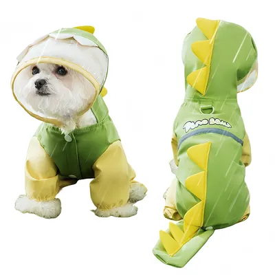 IntiMeg Regenmantel für Hunde in Dinosaurierform IntiMeg Regenmantel für Hunde in Dinosaurierform