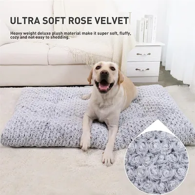 IntiMeg Lit en peluche lavable pour chien et chat