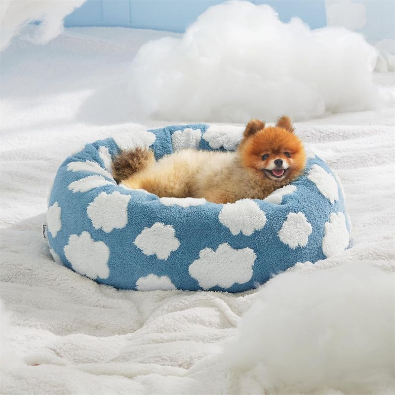 IntiMeg Lit rond pour chat et chien 60×60×20cm