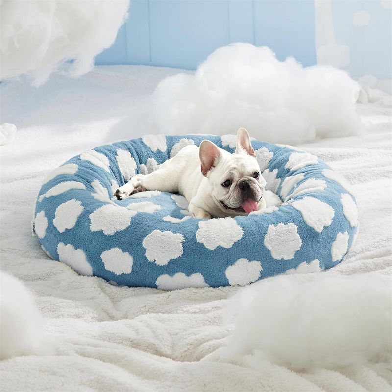 IntiMeg Lit rond pour chat et chien 60×60×20cm