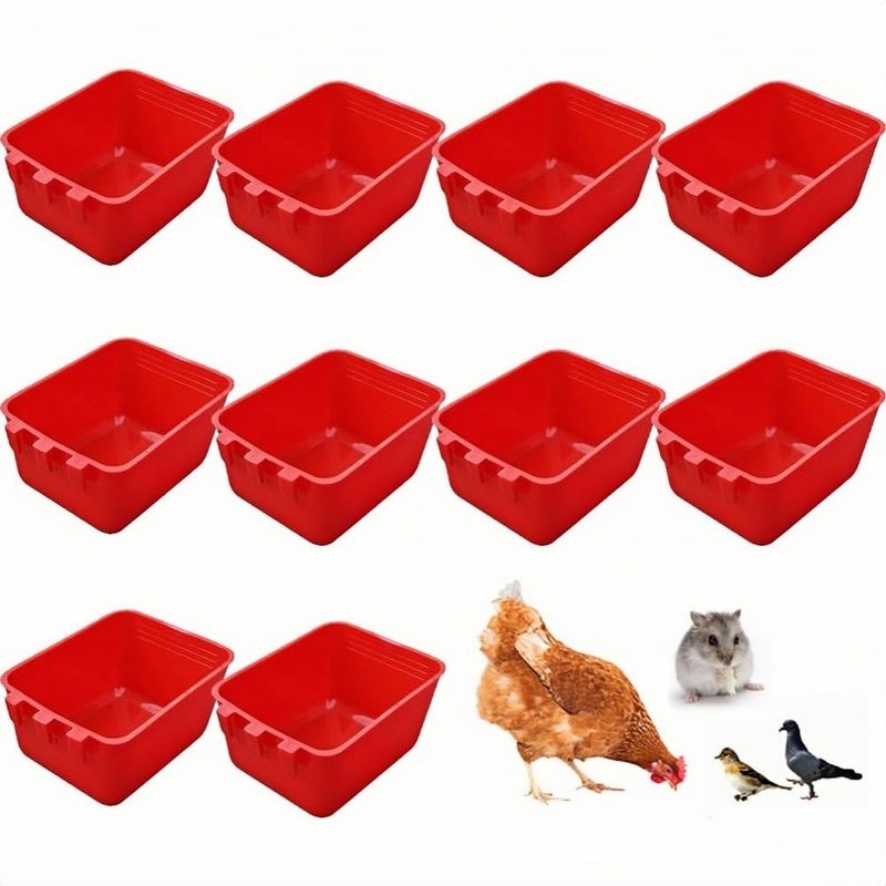 ZooVenture Lot de 20 bols d'alimentation et abreuvoirs pour cage d'oiseaux