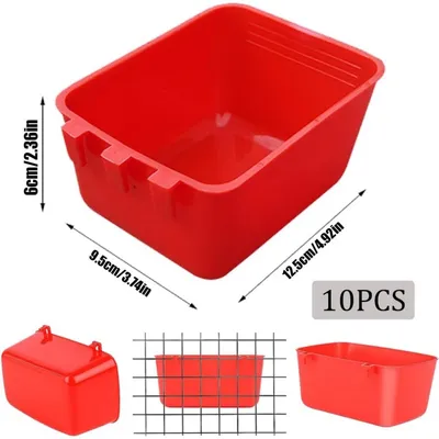 ZooVenture Lot de 10 bols d'alimentation et abreuvoirs pour cage d'oiseaux