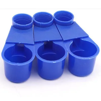 ZooVenture Lot de 12 abreuvoirs en plastique bleus pour oiseaux