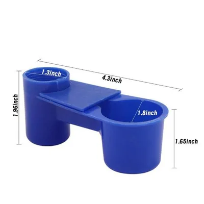 ZooVenture Lot de 12 abreuvoirs en plastique bleus pour oiseaux