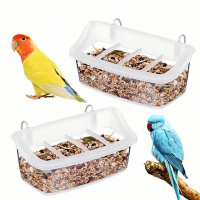 ZooVenture Lot de 2 mangeoires suspendues en plastique pour oiseaux