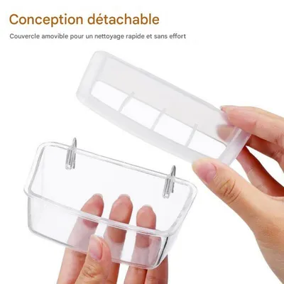 ZooVenture Lot de 2 mangeoires suspendues en plastique pour oiseaux