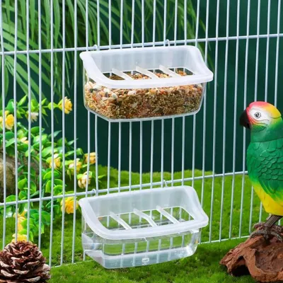 ZooVenture Lot de 2 mangeoires suspendues en plastique pour oiseaux