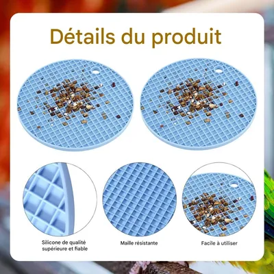 ZooVenture Lot de 2 tapis d'alimentation lente pour oiseaux
