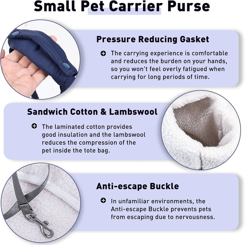 IntiMeg Sac de transport pour chat d'hiver
