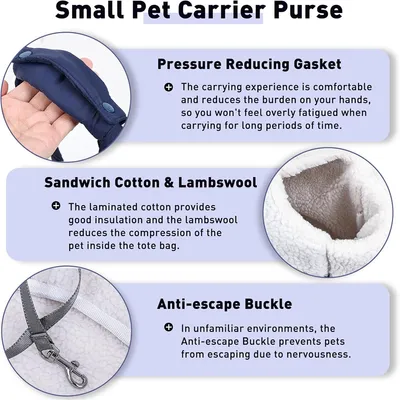 IntiMeg Sac de transport pour chat d'hiver