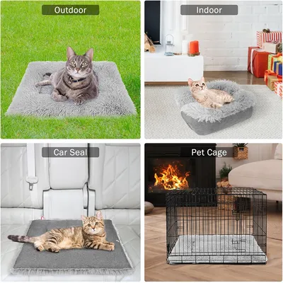 IntiMeg Double fonction tapis de lit pour chat et chien