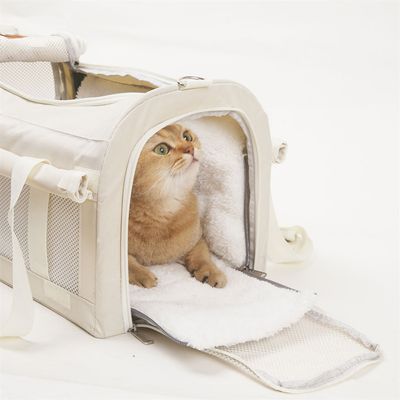IntiMeg Bolsa transportadora para gatos con almohadilla térmica