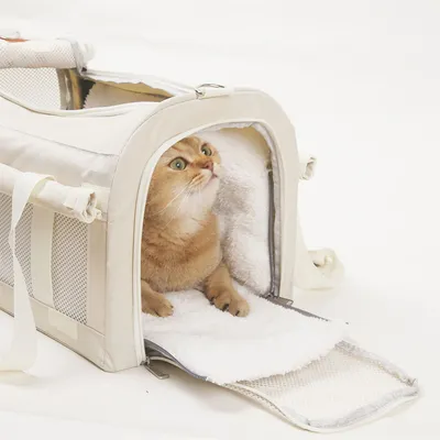 IntiMeg Sac de transport pour chat avec coussin chauffant
