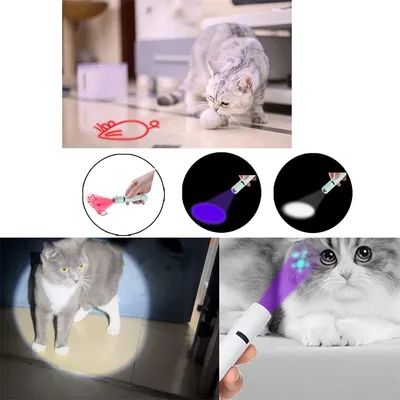 IntiMeg Jouet interactif pour chat avec pointeur laser, rechargeable