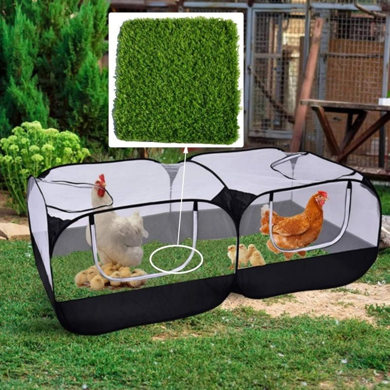 ZooVenture Tapis de gazon artificiel pour nichoirs de poules