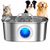 FurryFusion Fontaine à eau automatique pour chat en acier inoxydable