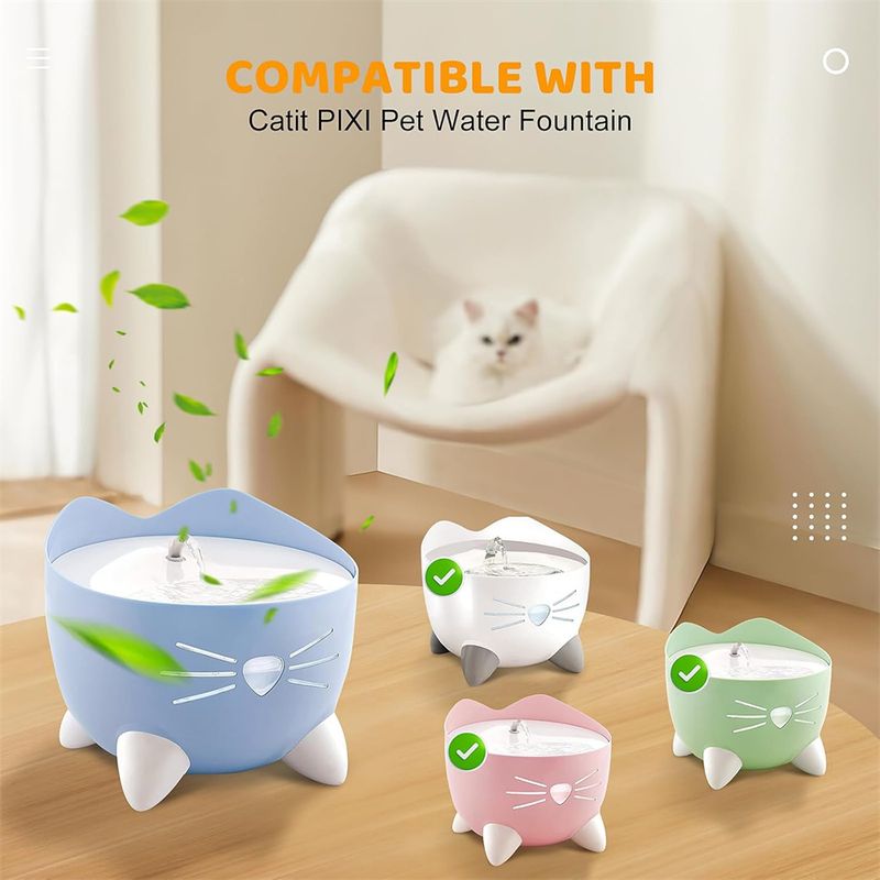 IntiMeg Filtre pour fontaine à eau pour animaux de compagnie (3 pièces)