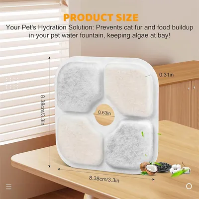 IntiMeg Filtre pour fontaine à eau pour animaux de compagnie (3 pièces)