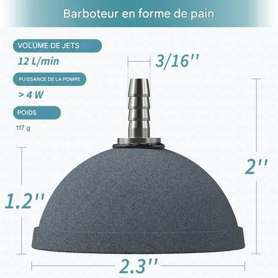 ZooVenture Pierre à air ronde pour aquarium