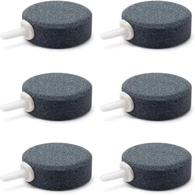 ZooVenture Lot de 6 disques de pierre à air pour aquarium ZooVenture Lot de 6 disques de pierre à air pour aquarium