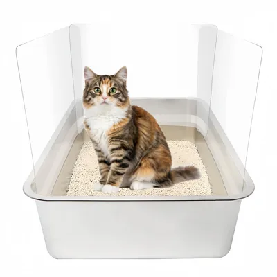 FurryFusion Lot de 3 Protections latérales pour bac à litière de chat FurryFusion Lot de 3 Protections latérales pour bac à litière de chat