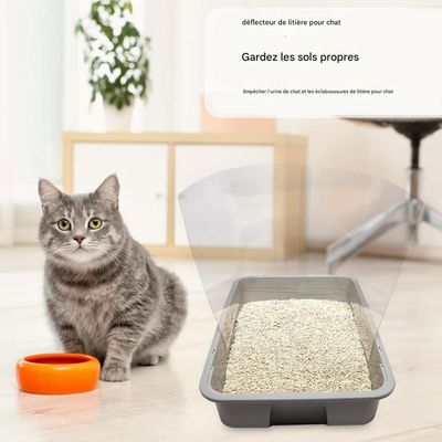 FurryFusion Set mit 3 Seitenschutzleisten für Katzentoiletten