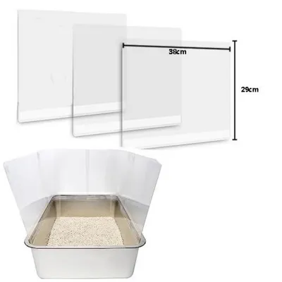 FurryFusion Set mit 3 Seitenschutzleisten für Katzentoiletten