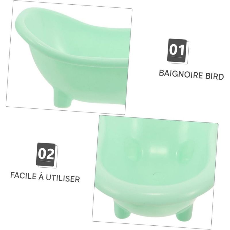 ZooVenture Lot de 2 bacs de bain en plastique pour oiseaux