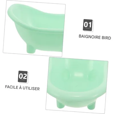 ZooVenture Lot de 2 bacs de bain en plastique pour oiseaux