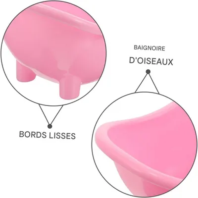 ZooVenture Lot de 2 bacs de bain en plastique pour oiseaux