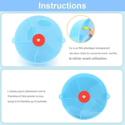 ZooVenture Jouet rotatif de recherche de nourriture pour oiseaux