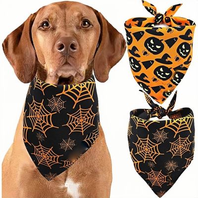 ZooVenture Bandanas d'Halloween pour chiens