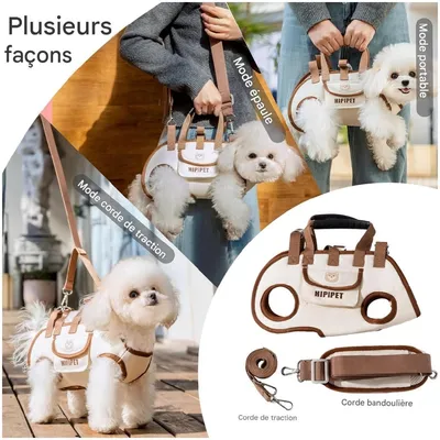 ZooVenture Sac à bandoulière avec harnais pour chiens