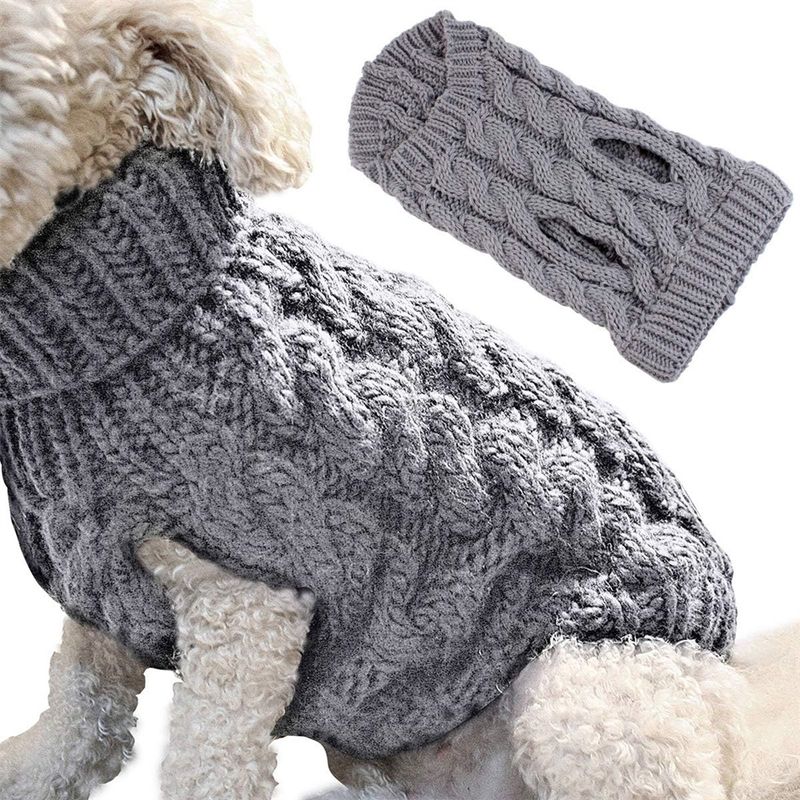 IntiMeg Gestrickter Wollmantel für Hunde