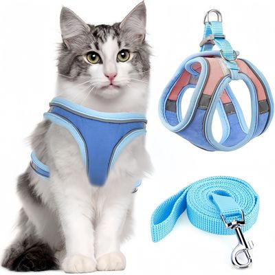 FurryFusion Harnais pour chat avec laisse et doublure réfléchissante